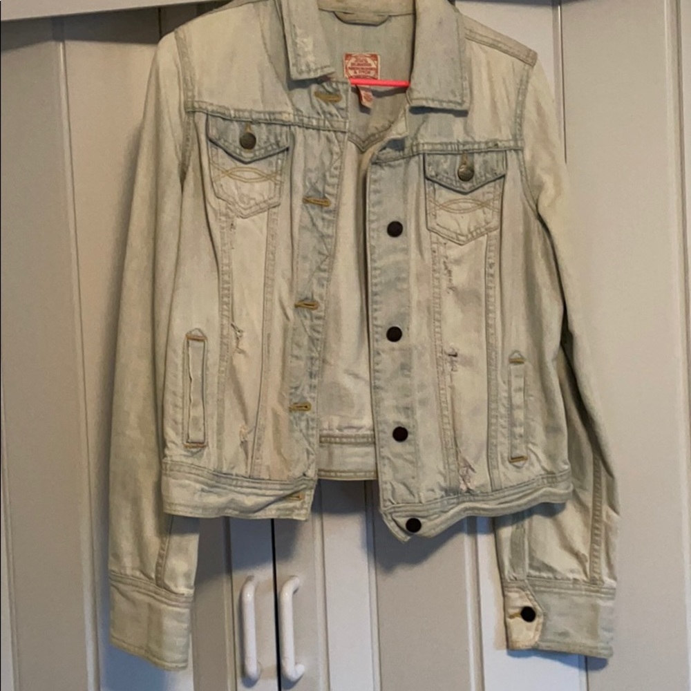 Abercrombie and Fitch distressed jean jacket